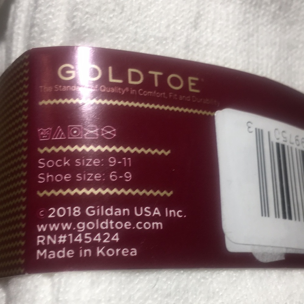 Goldtoe Women’s Softwear Crew Socks (3 Pairs) Shoe size 6-9 - Picture 4 of 5